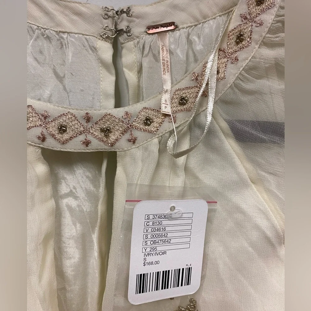 NWT Free People Butterfly Kisses Beaded Romper Size Small